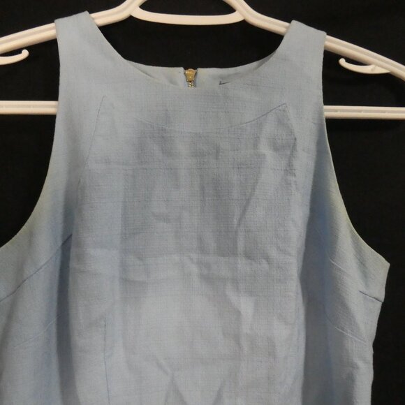 ANN TAYLOR | size 0 | Elegant Light Blue Knee Length Dress | Zip Back Closure - Picture 3 of 14